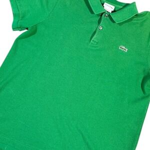 Lacoste Polo  Men's Size  US L/FR 5  Green Cotton Pique Short Sleeve Polo Shirt